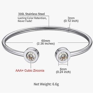 Stainless Steel Cubic Zirconia Bracelet